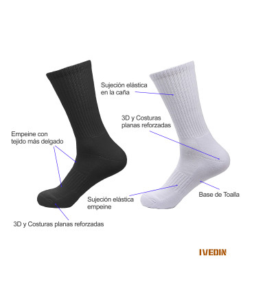 Adult Sports Socks | Durability and Softness | Breathable Cotton and Fresh | One Size 37–44 EU