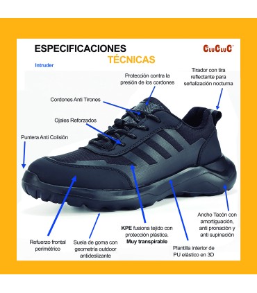 INTRUDER MEMBRANE - Professional Sports Shoe | Uniforms, Restaurant | Demanding Jobs Long Shifts | Sizes 36-45 EU