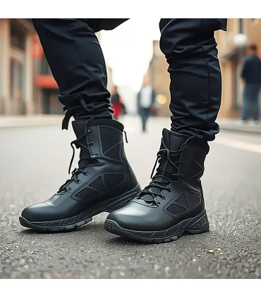 SNAKE MEMBRANE - 8" Ultra-Light Police Boot | YKK Zipper | Anti-Slip Sole | 3D PU | Scanner Safe | Sizes 37-48 EU