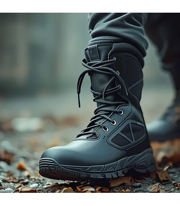 SNAKE MEMBRANE - Professionelle Hohe Stiefel mit Reißverschluss | Ultraleicht | Rutschfest | Scanner-sicher