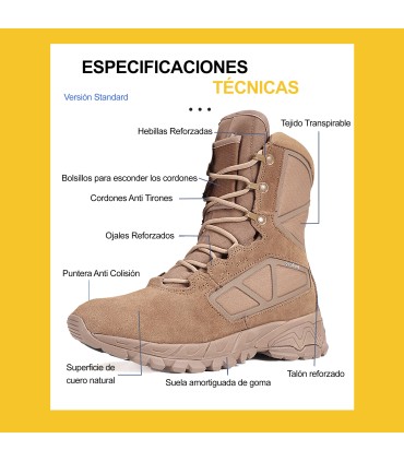 LEOPARD - Professional Military Boot with Zipper | Ultra Lightweight | Anti-Slip