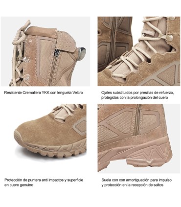 LEOPARD - Professional Military Boot with Zipper | Ultra Lightweight | Anti-Slip