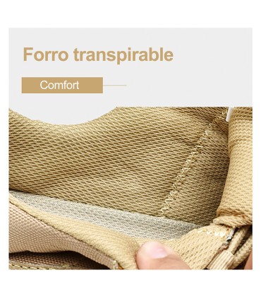 SCORPION - Zapatillas Tácticas Outdoor 4" Impermeables | Piel Gamuza & Denim| Suela Antideslizante | 36-48 EU