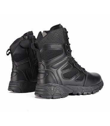 CHEETAH MESH - 8" Ultra-Light Police Boot | YKK Zipper | Genuine Leather & Mesh | Anti-Slip Sole | 37-45 EU