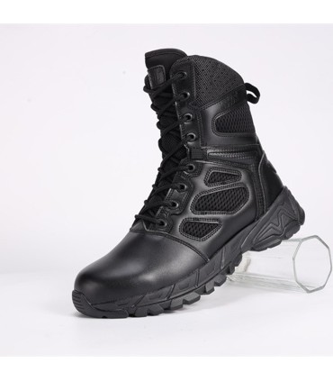 CHEETAH MESH - 8" Ultra-Light Police Boot | YKK Zipper | Genuine Leather & Mesh | Anti-Slip Sole | 37-45 EU