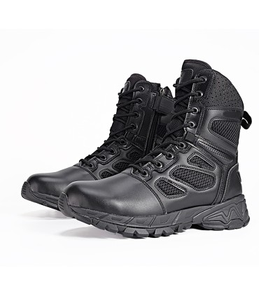 CHEETAH MESH - 8" Ultra-Light Police Boot | YKK Zipper | Genuine Leather & Mesh | Anti-Slip Sole | 37-45 EU