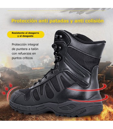 LIZARD MESH - 8" Unisex Ultra-Light Combat Training Boot | Anti-Puncture Insole | Anti-Slip Sole | 37-46 EU