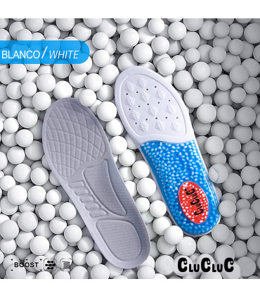 RZoom Sports Insoles Unisex | Latex and PU | Air and Silicone Cushioning | Breathable and Absorbent | 34-45 EU