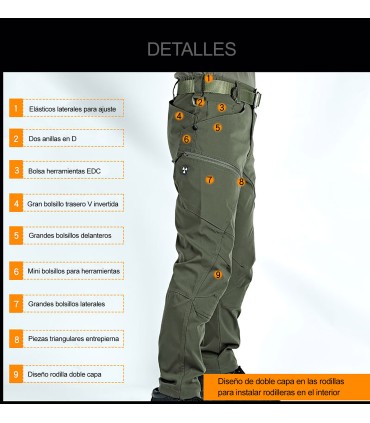 CROSS-BORDER STRIDER - 1907 | Pantalon Tactique Long pour Homme