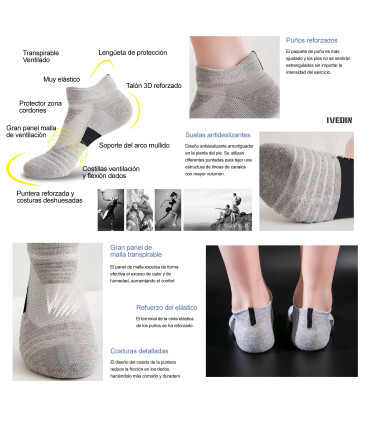 Unisex Low-Cut Sports Socks | Combed Cotton | One Size 36–43 EU