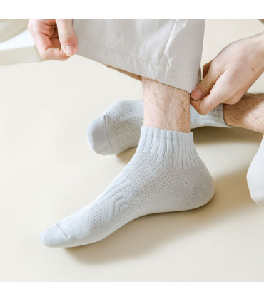Unisex Short Sports Socks | Breathable Fine Cotton with Mesh | One Size 36–41 EU