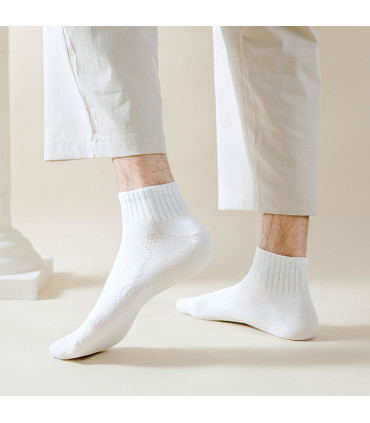 Unisex Short Sports Socks | Breathable Fine Cotton with Mesh | One Size 36–41 EU