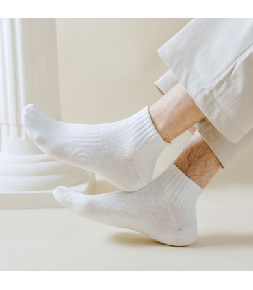 Unisex Short Sports Socks | Breathable Fine Cotton with Mesh | One Size 36–41 EU